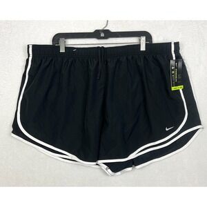 Nike Tempo Running Shorts Womens 3X Plus Size New Brief Lined Black Gym Training
